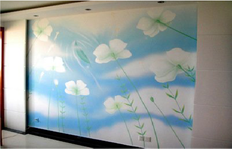 洛南画墙绘怎么画好白云的蓬松感?