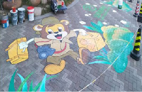 洛南夏季画地面彩绘会遇到的问题