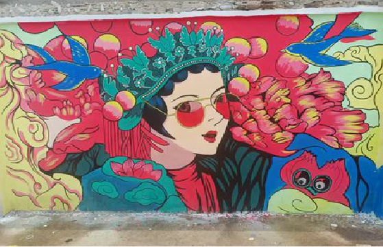 洛南墙体彩绘-网红墙