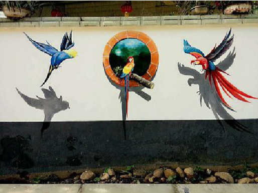 洛南视觉错位-3D墙绘设计