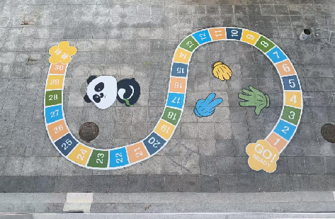 洛南地面游戏彩绘