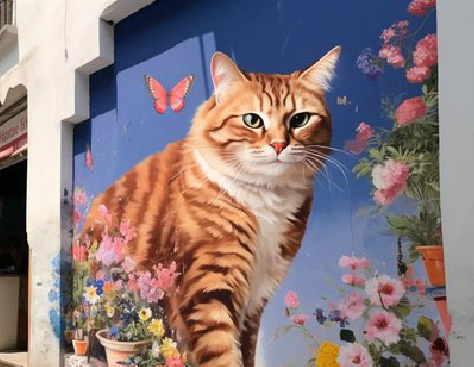 洛南自己绘制有个性的手绘墙