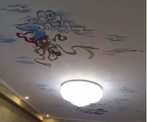 洛南如何快速绘制天花板上的手绘墙?