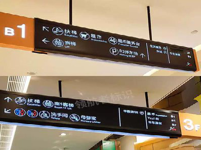 洛南如何通过商场标识牌引导客流分布?